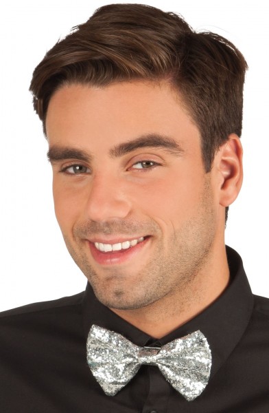 Silberne Glitzer Fliege