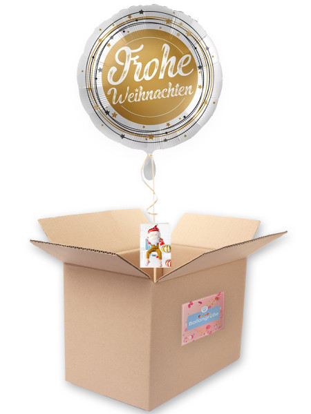 Frohe Weihnachten Folienballon gold 45cm