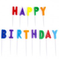 Happy Birthday Buchstaben Kerzen