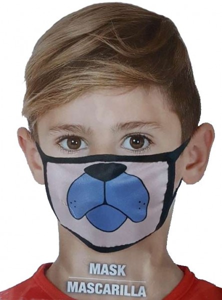 Mund-Nase-Maske Hündchen für Kinder