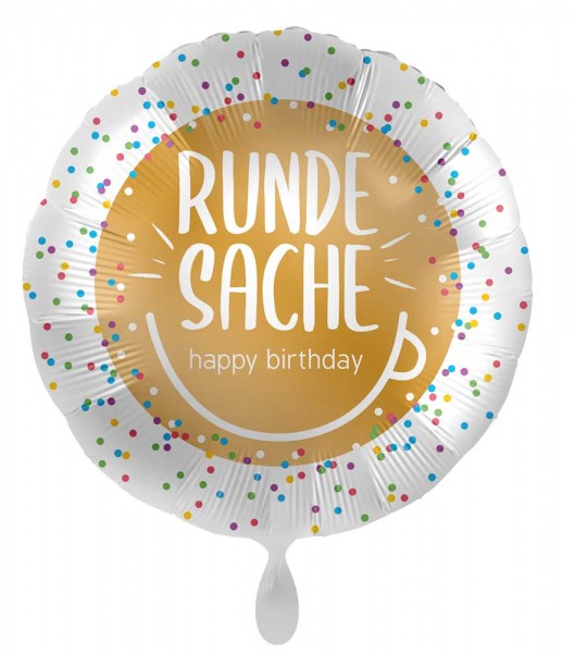 Geburtstags-Folienballon Runde Sache 45cm