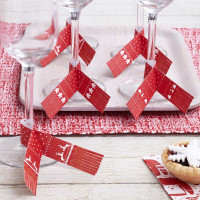 6 Nordische Weihnacht Glasmarkierer