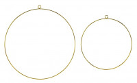 2 Goldene Metallhänger rund