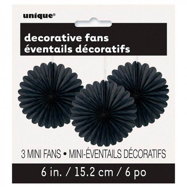 Deko Fächerblume Black And White Party 40cm