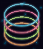 Power Glowstick Halsketten 56cm Bunt 4er