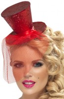 Zylinder Harreif Schleier Rot