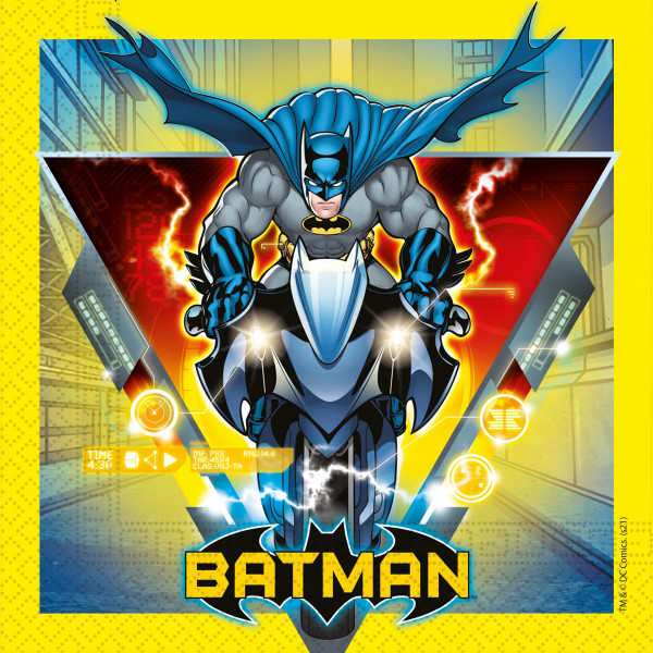 20 Batman Superpower FSC Servietten 33cm