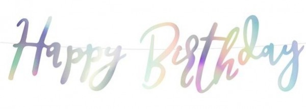 Perlmutt Happy Birthday Girlande 62cm
