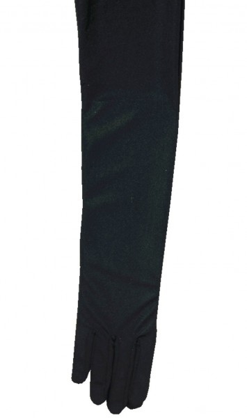 Charleston Satinhandschuhe Schwarz 60cm