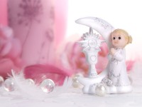 Vorschau: Tortendeko Erstkommunion Mädchen 9 cm
