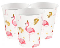 10 Party Flamingo Pappbecher 210ml