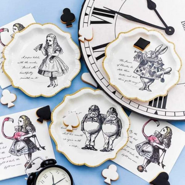 12 Alice Tea Party Pappteller 23cm 3