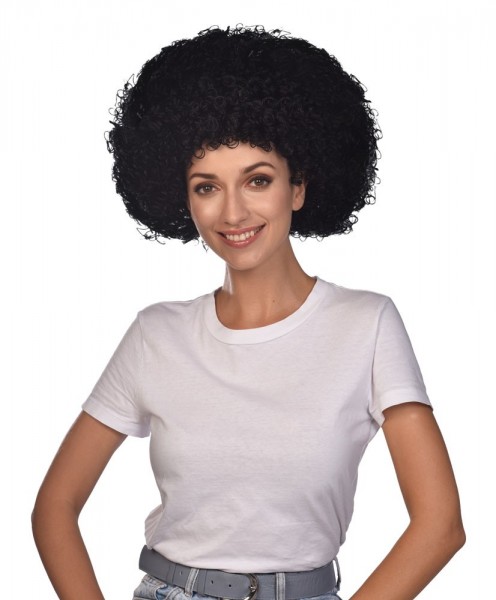 Schwarze Afro Perücke Groovy 4