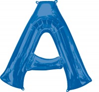 Folienballon Buchstabe A blau XL 86cm