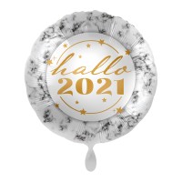 Hallo 2021 Silvester Folienballon 45cm
