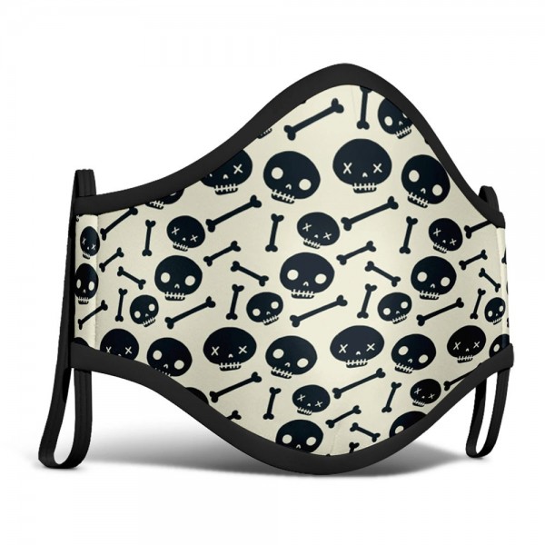 Mund Nasen Maske Totenkopf für Kinder