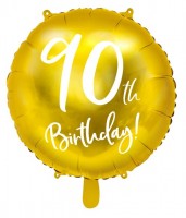 Glossy 90th Birthday Folienballon 45cm