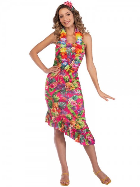 Hawaii Kostüm für Damen 3-teilig