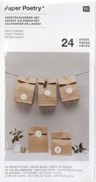 Adventskalender Set natur