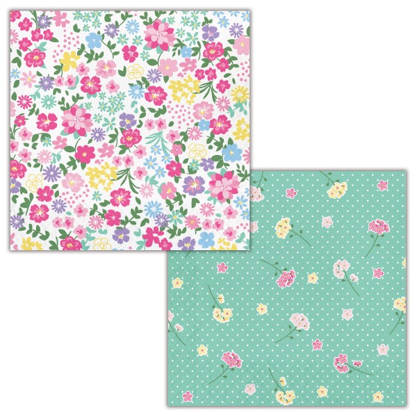 16 Florale Teeparty Servietten 33cm