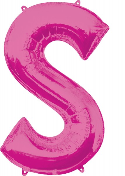 Folienballon Buchstabe S pink XL 88cm