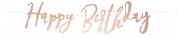 Roségold metallic Birthday Girlande 62 x 16,5cm