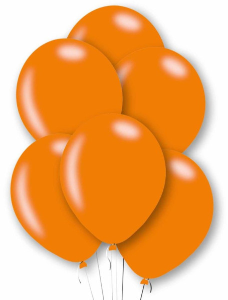 10 Orange Metallic Ballons 27,5cm