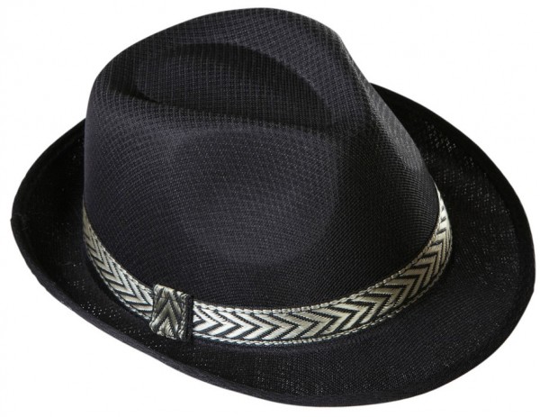 Stylischer Fedora Hut Schwarz
