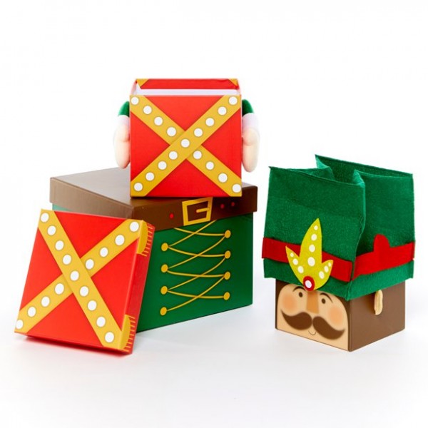 3 Nussknacker Geschenkschachteln zum Stapeln 2
