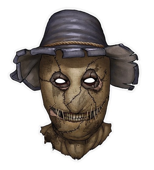 Papiermaske Horror-Vogelscheuche 32x37cm