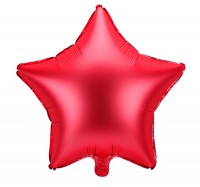 Edler Satin Sternballon rot 48cm