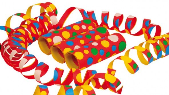 3 Rollen bunte Karneval Konfetti Luftschlangen