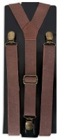 Braune Retro Steampunk Hosenträger