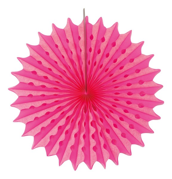 Fächer Honigwaben neon pink 45cm