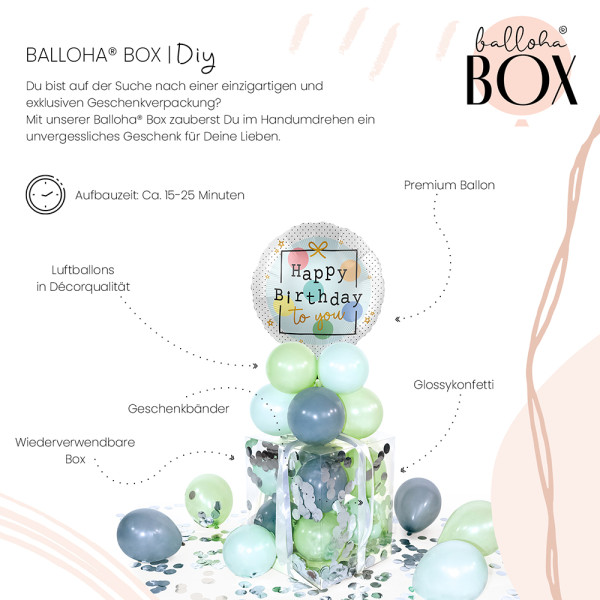 Balloha Geschenkbox DIY Birthday Present XL 3
