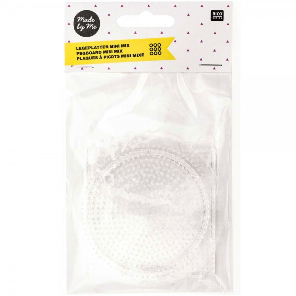 2 Mini-Bügelperlen Legeplatten rund 8,5cm
