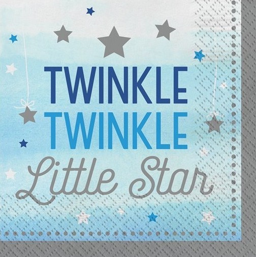 16 Twinkle Baby Boy Servietten 33cm