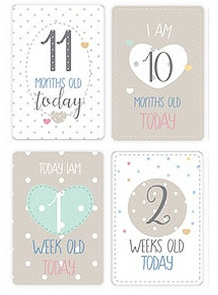 20 Baby Milestone Karten für Jungen