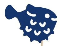 Vorschau: 6 maritime Cupcake Stecker Ahoi 12cm