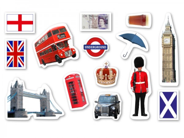 Storbritannien XXL scatter dekoration 42 delar