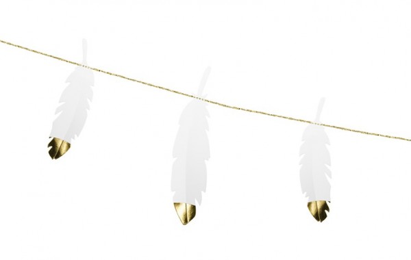 Heaven Blessed Federgirlande gold 1,6m 3