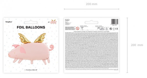 Lucky Pig Folienballon 72 x 46cm