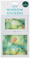 Vorschau: Bunte Happy Birthday Fenstersticker