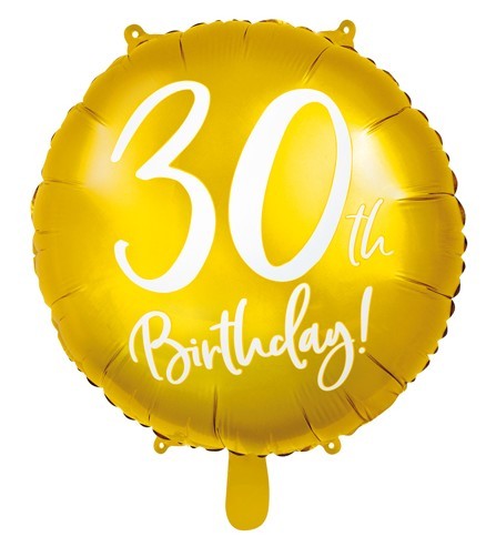 Glossy 30th Birthday Folienballon 45cm