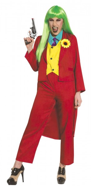 Grinsende Clown Lady Damenkostüm