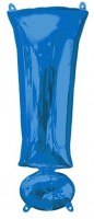 Blauer Ausrufezeichen Folienballon 41cm