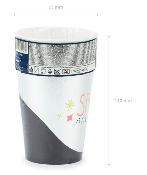 6 Weltall Party Pappbecher 200ml 5