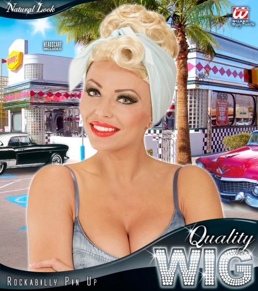 Blonde Rockabella Perücke Mit Haarband 2