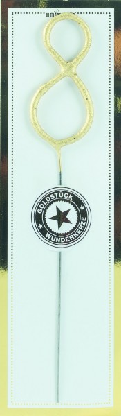 Wunderkerze goldene große 8