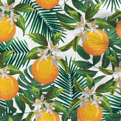 20 Orangengarten Servietten 33cm